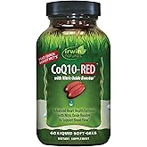 Irwin Naturals CoQ10-RED with Nitric Oxide Booster & MCTs – 60 Liquid Soft-Gels – Heart & Energy Support