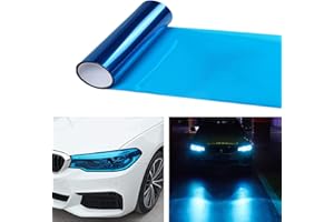 EOHMAK Car Light Tint Film Sticker - Headlight Fog Light Color Films Sheet Cover for Auto Smoke Brake Taillight (Dark Blue, 30x150CM)