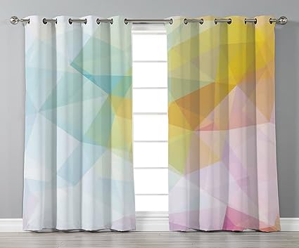 Amazon Com Iprint Stylish Window Curtains Abstract Pale Modern