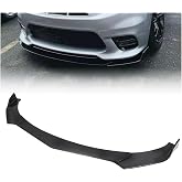 ECOTRIC Front Bumper Lip Chin Spoiler ABS Compatible with Audi | Black Universal Front ABS