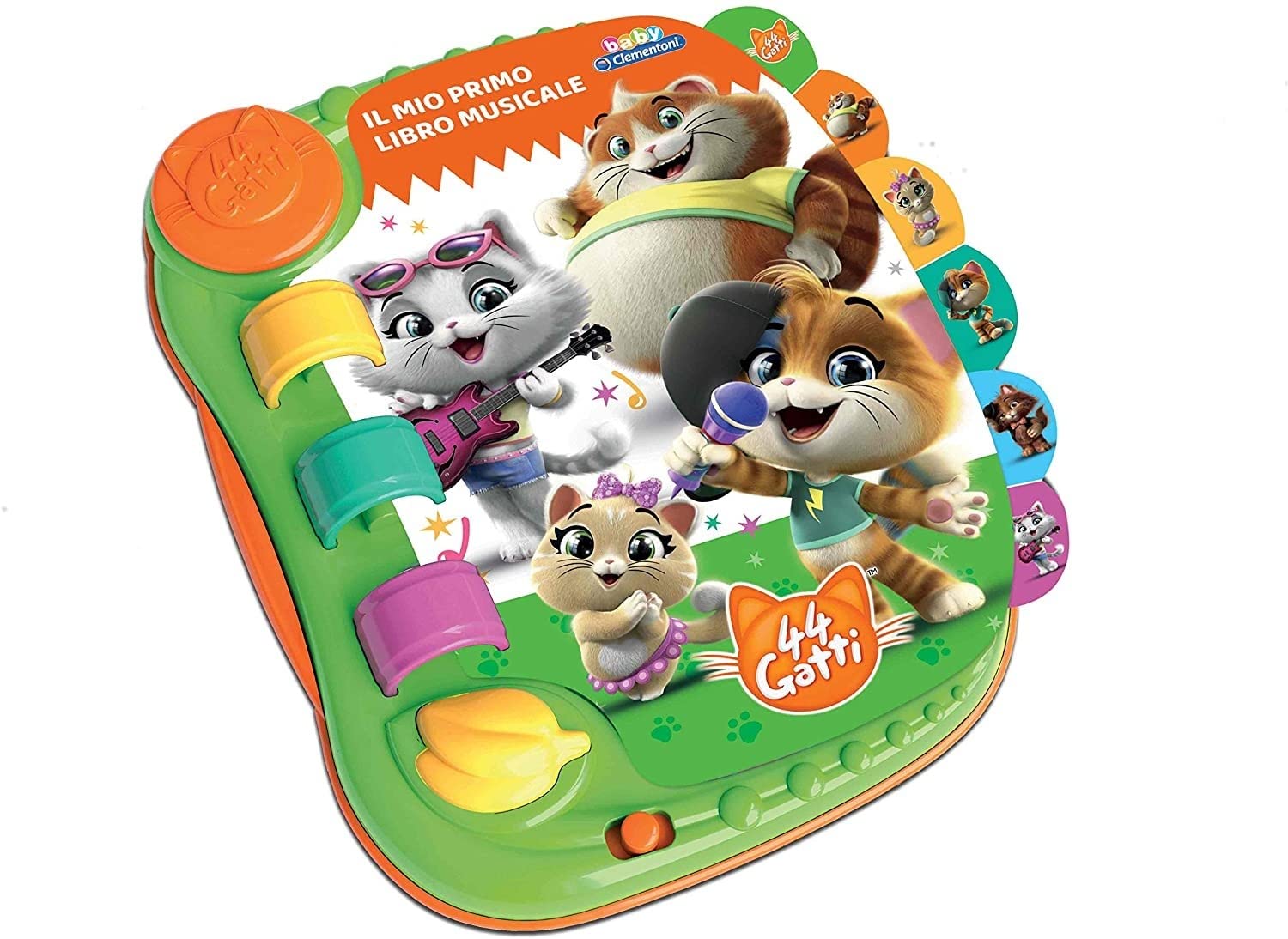 Clementoni-44 Cats Electronic Book, Multicoloured, 17307