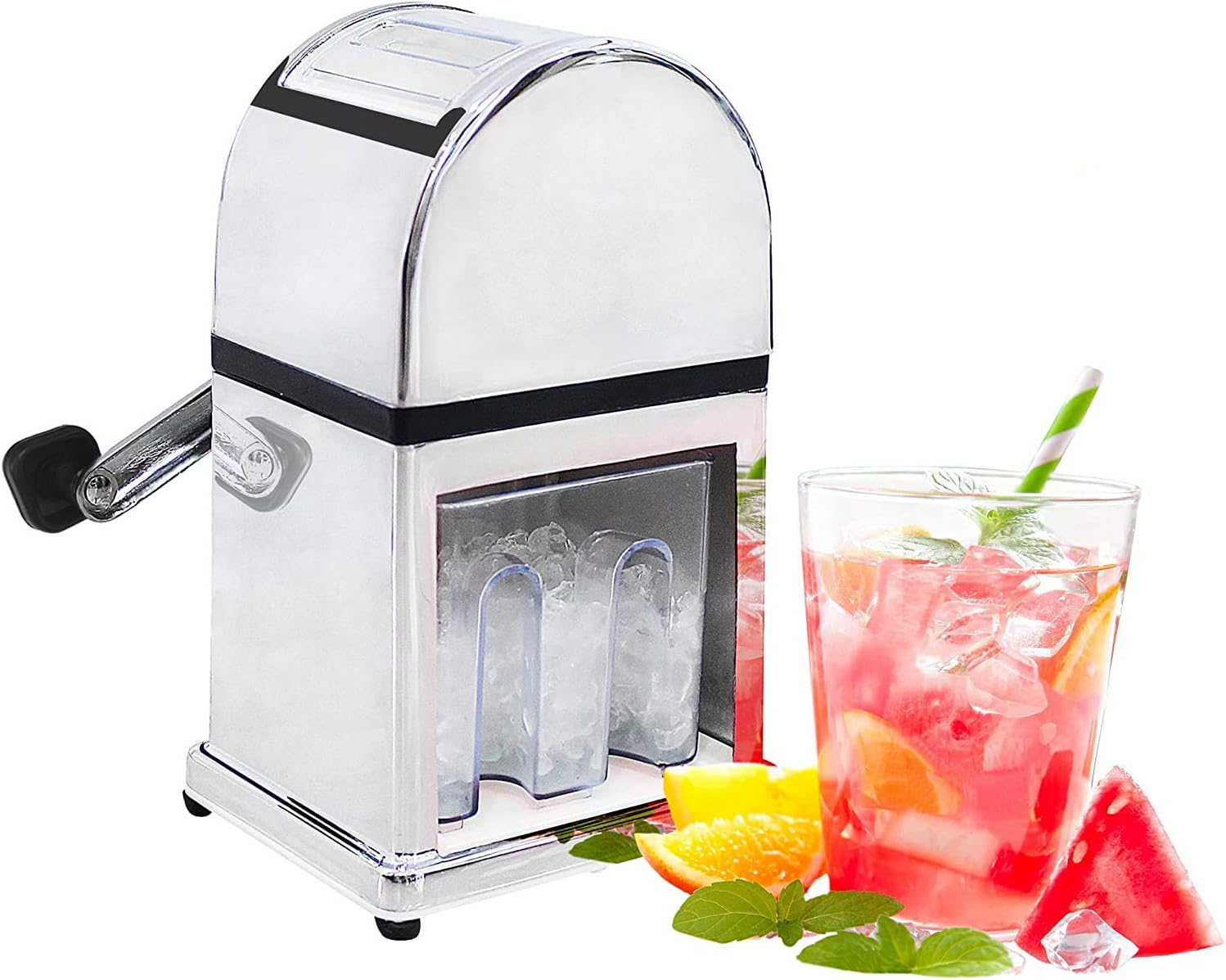 Amazon.de Leogreen Ice Crusher Eiscrusher Manuell EIS Zerkleinerer