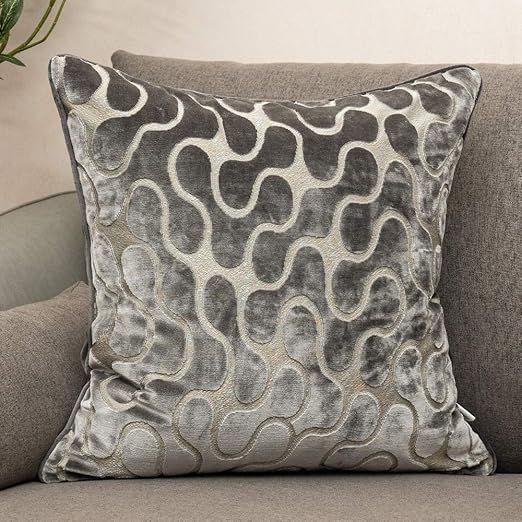 silver gray throw pillows