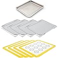 NUWAVE Genuine 9-Piece Ultimate Baking Kit, 1.3” Deep SS Roasting Tray, 4 SS Racks, 4 - 11.5”x13” Silicone Baking Mats, Compatible w/ All Bravo XL Air Fryer Oven Models 20801,20802, 20811, 20850