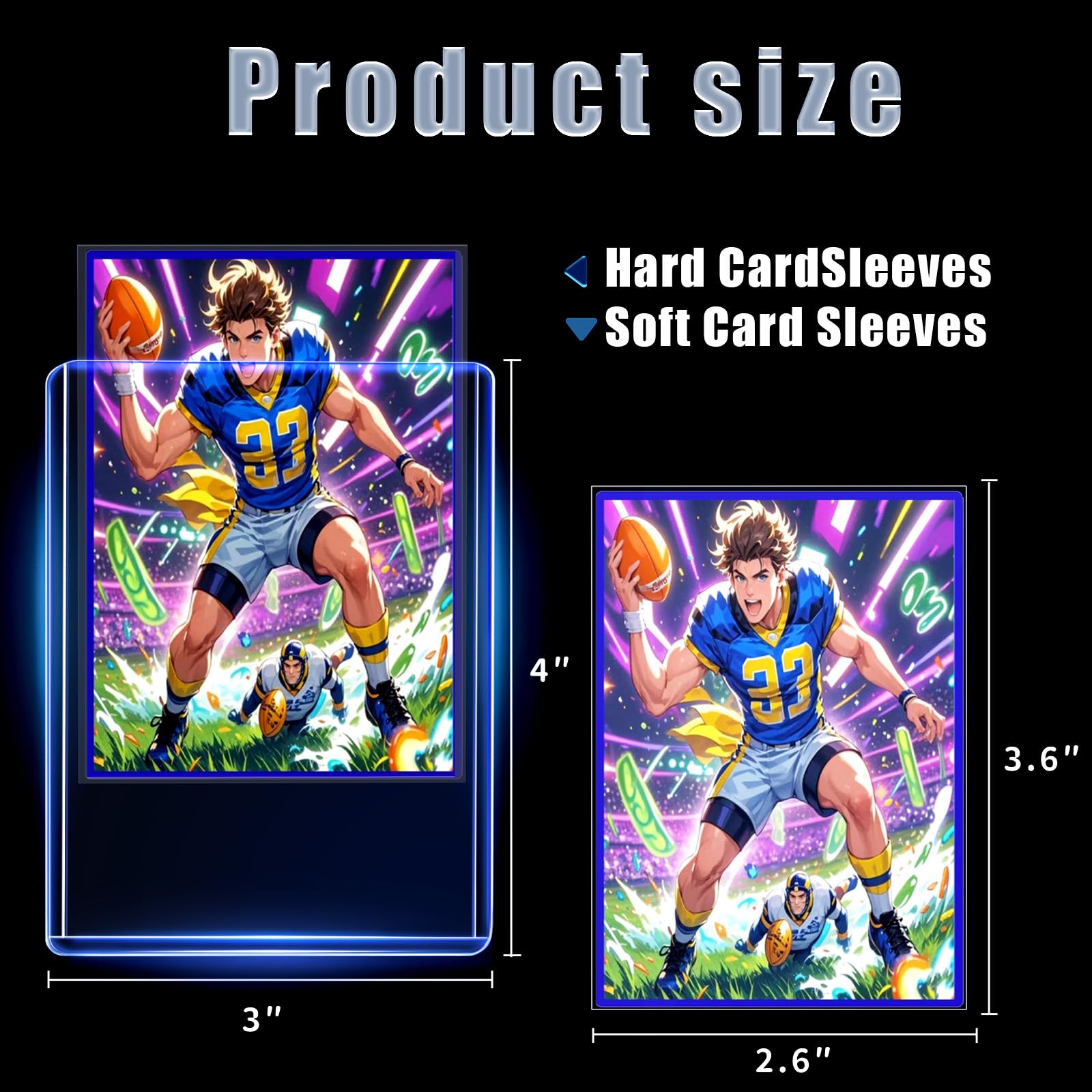 200 Card Sleeves Toploads for Cards,3
