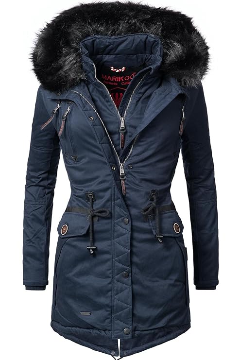 Marikoo Damen Winter Mantel Winterparka Rose (vegan hergestellt) 8 Farben XS-XXL