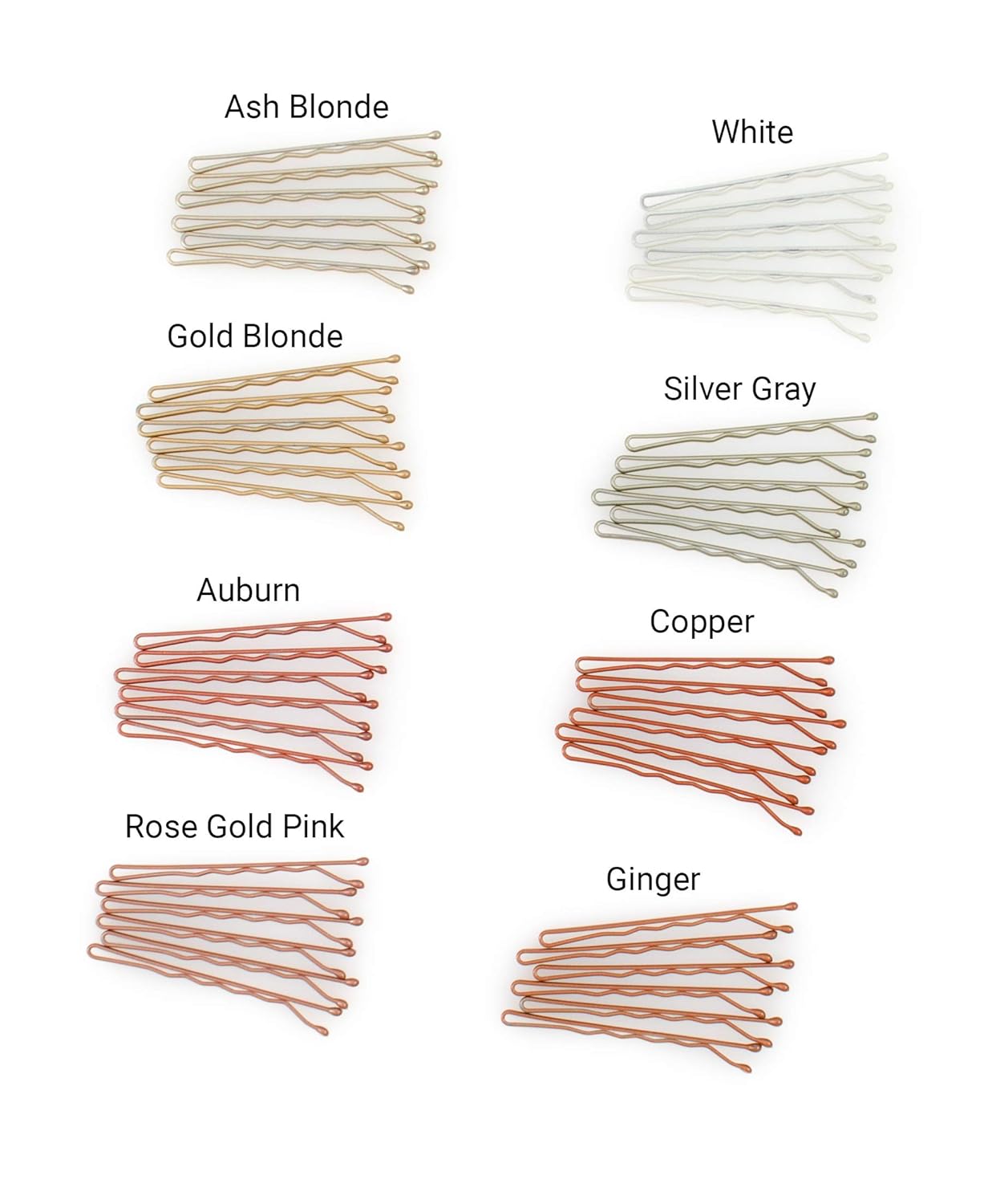 Gray Silver Premium Hold Bobby Pins Color Match, 2 Inch Wavy - 48 Count : Beauty