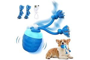 Huimpet Interactive Dog Toys, [2025 Newly Upgraded] Interactive Dog Ball for Medium/Large Dogs, Automatic Moving Dogs Toy Wicked Ball for Boredom & Training, Play Music, USB Rechargeable(Blue)