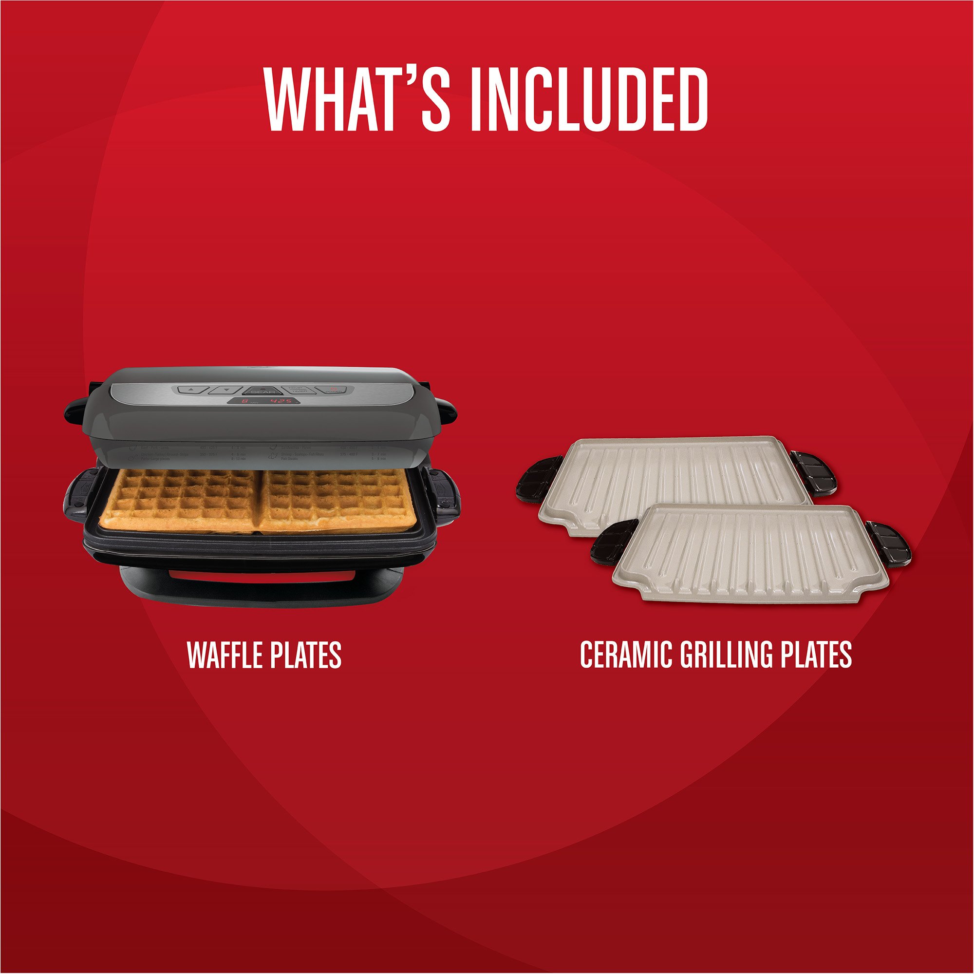 Foreman GRP4842MB MultiPlate Evolve Grill, (Ceramic Grilling