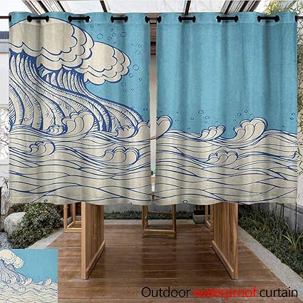 Amazon Com Andytours Pergola Curtain Nautical Abstract Doodle