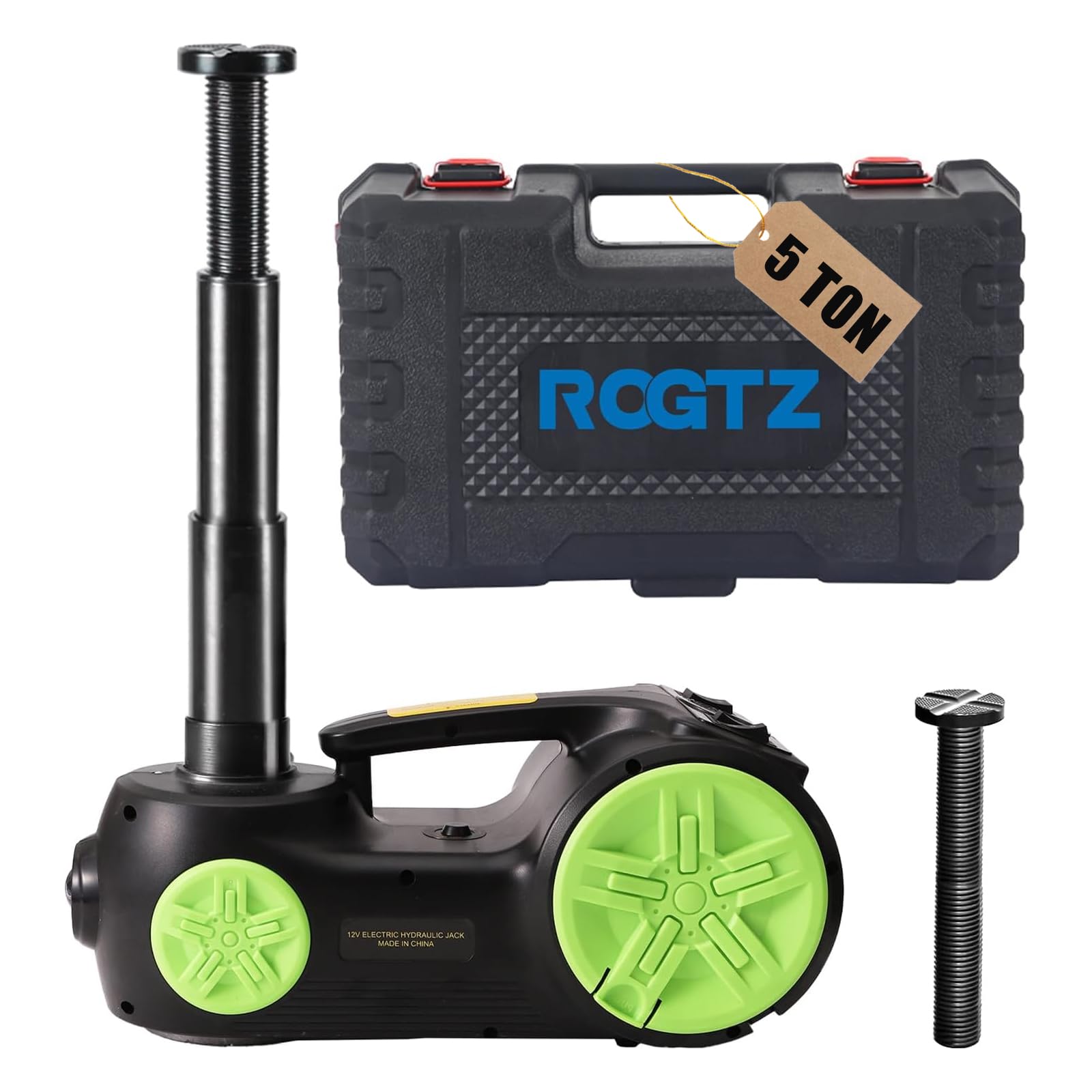 Photo 1 of ****Partial set***

ROGTZ Upgraded Electric Hydraulic Car Jack Kit 5 Ton 12V Portable Lift Range 20.9 Inch with Tire Inflator Pump for SUV Sedan Truck Repair Floor Jack for Tire Change with LED Light Jack Only