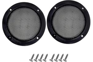 Mairuker 2Pcs Speaker Grills Covers, 2 inch Speaker Steel Mesh Grill with Screws Black Guard Circle Woofer Guard Protector for Home Audio Car Speaker Replace