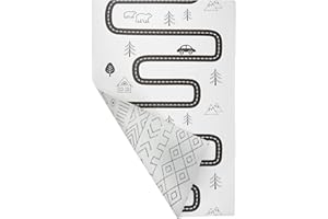 Baby Care Play Mat (Large, Nordic Trails - Tribal) 82'' x 55'' Original One-Piece Reversible Rollable Waterproof Play Mat for Infants, Babies, Toddler, and Kids