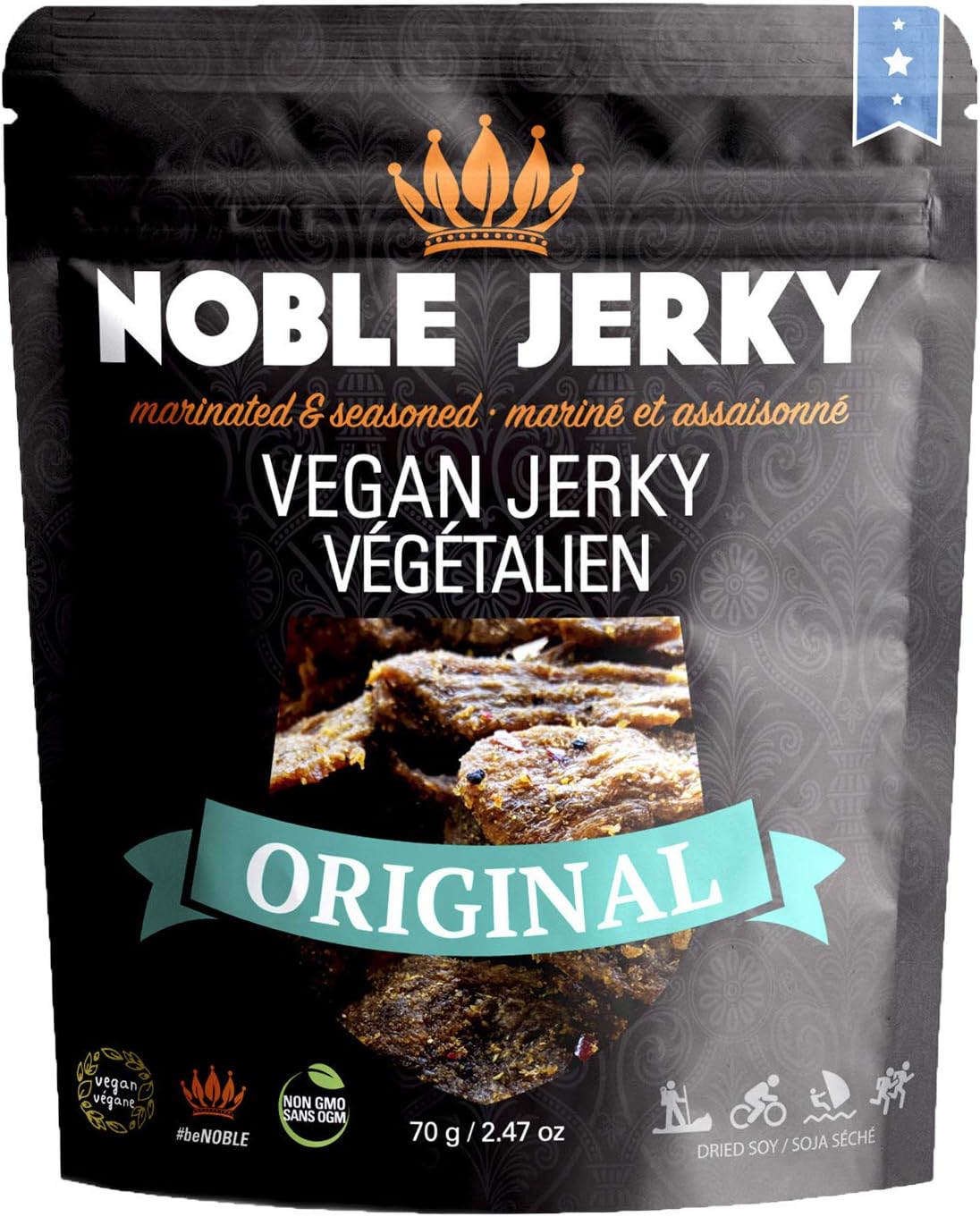 Noble Vegan Jerky - Original - Plant Based Protein - Non-GMO