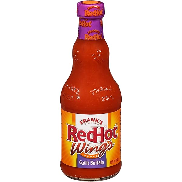 FRANK’S REDHOT GARLIC BUFFALO WINGS HOT SAUCE, 12 FL OZ