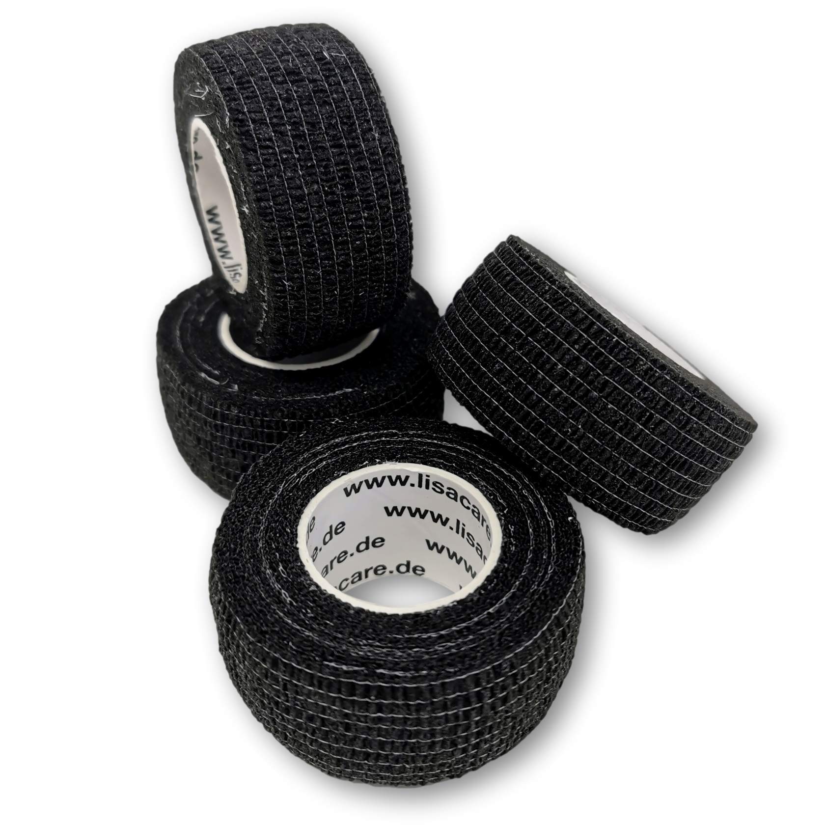 LisaCare Finger Dirt Grease and Dirt-Repellent - - Elastic Waterproof Plaster - Selection of Colours - 4 Rolls 2.5 cm x 4.5 m