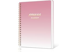 DOURA Workout Journal for Women, Fitness Journal, Workout Log Planner for Tracking, Progress and Achieving Your Wellness Goals-Pink Gradient, A5 (5.6" x 8")