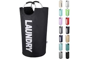 Large Laundry Basket Collapsible Laundry Hamper Tall Clothes Baskets Folding Washing Bin Foldable Fabric Hamper Bags for Bedr