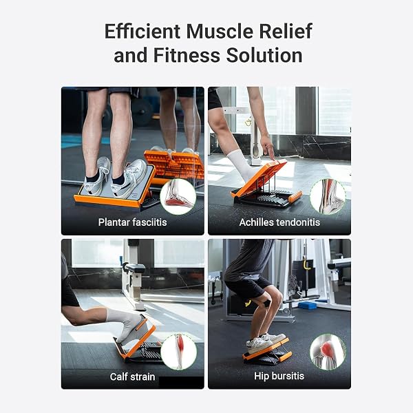 MIKE SPORT 9 LEVEL ADJUSTABLE SLANT BOARD, 600LBS CARBON STEEL CALF STRETCHER, 3 IN 1 INCLINE BALANCE BOARD FOR STRETCHING, RESISTANCE BANDS, SIT-UPS – HOME GYM & PHYSICAL THERAPY EQUIPMENT (BLUE)