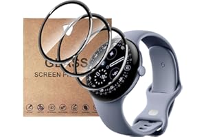 GEJEFA Screen Protector for Google Pixel Watch 4 45mm, [3 Pack] HD Clear Soft TPU Full Coverage 3D Curved Screen Protector[Bu