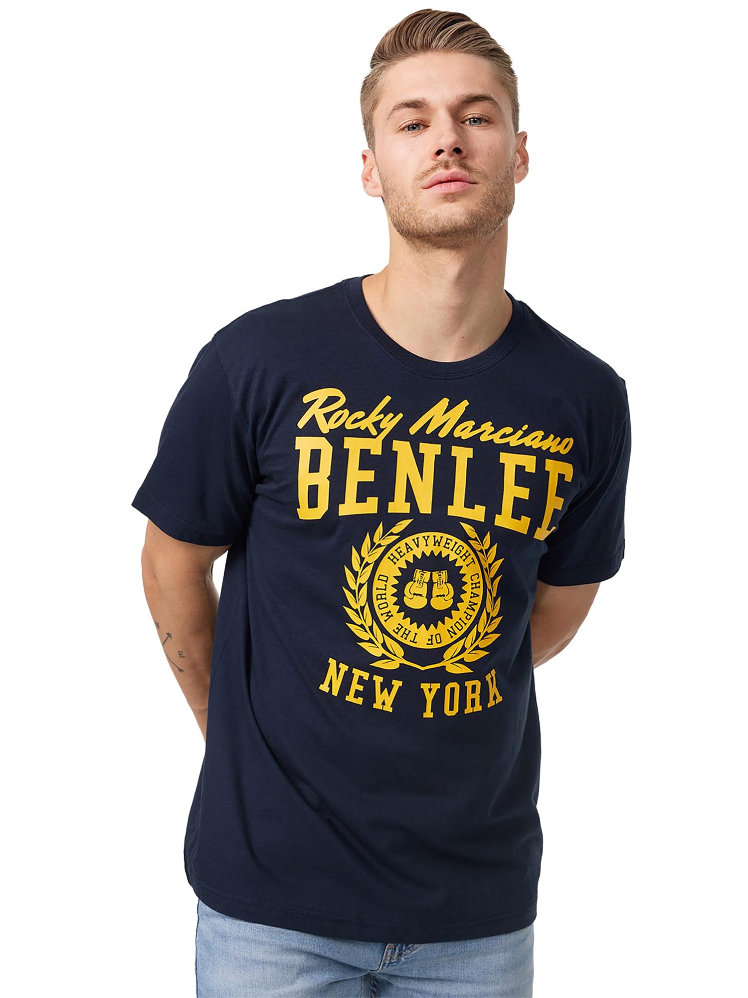 Ben Lee Rocky Marciano Men's Duxbury Regular Fit T-Shirt - Dark Navy, 2X-Large