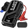 Car Battery Jump Starter 3000A Peak, 12V Jump Starter Battery Pack for Up to 8L Gas/5L Diesel, Battery Booster Jump Box, Portable Power Bank USB QC3.0 Outputs Charger, Jumper Cables, LED Light, Gray
