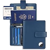 Passport Holder Wallet Cover Case for Women and Men,RFID Blocking,Passport Case,Travel Accessories (Navy Blue)