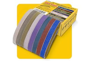 TPMAX 45-Piece 1/2" x 12" Knife Sharpener Sanding Belt Kit for Work Sharp Knife & Tool Sharpener (WSKTS & WSKTS-KT/Mk.1 & Mk.2) - Multiple Grits