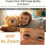 BOIFUN 4MP WiFi Baby Monitor 5.5 inch Screen 360° PTZ Night Vision view 7