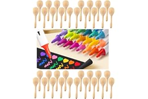 36Pcs DIY Mini Wooden Maracas - Paints Pens and Wooden Maracas