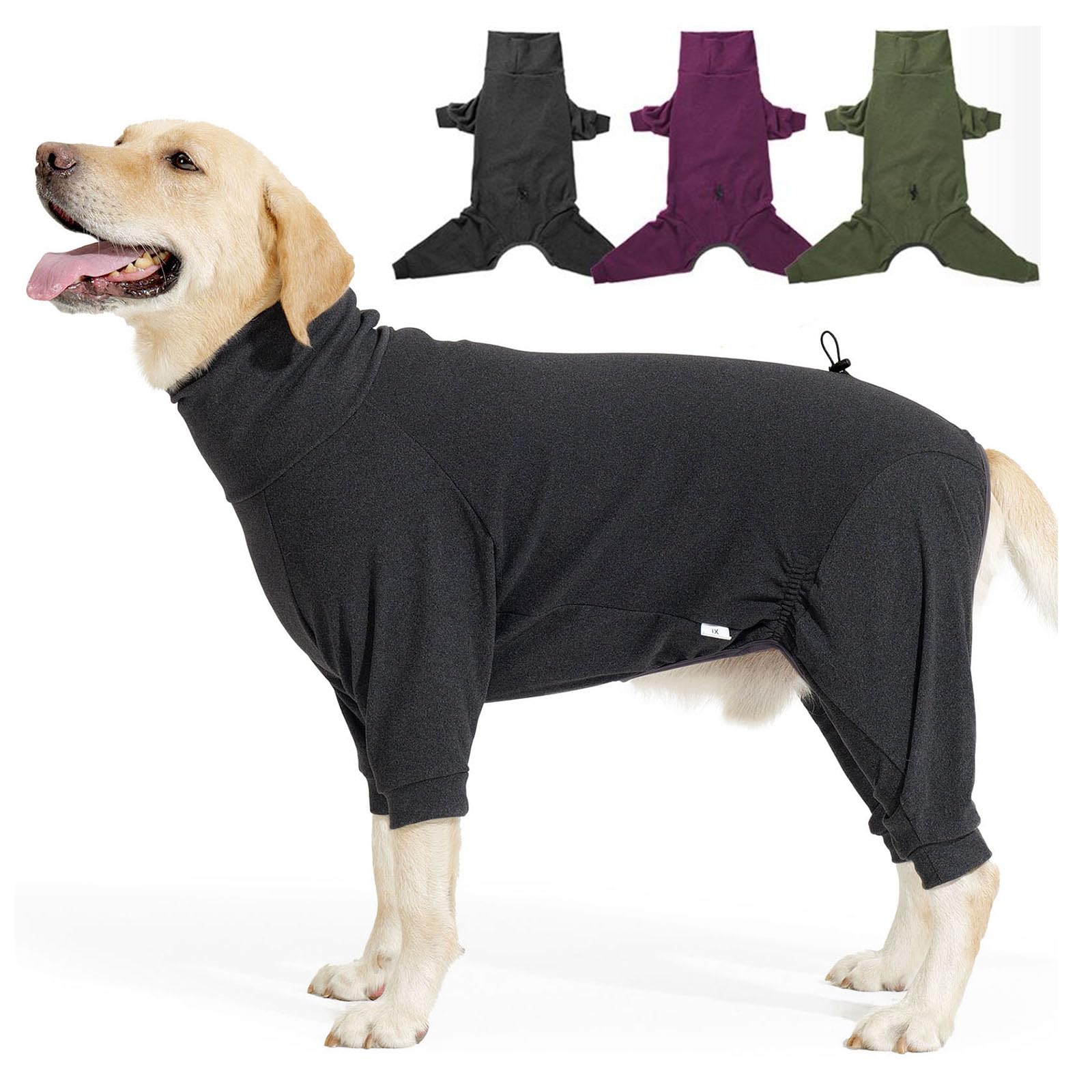 LIANZIMAU Warm Fleece Dog Coat with Legs - Full Body Winter Jacket for Small, Medium & Large Dogs