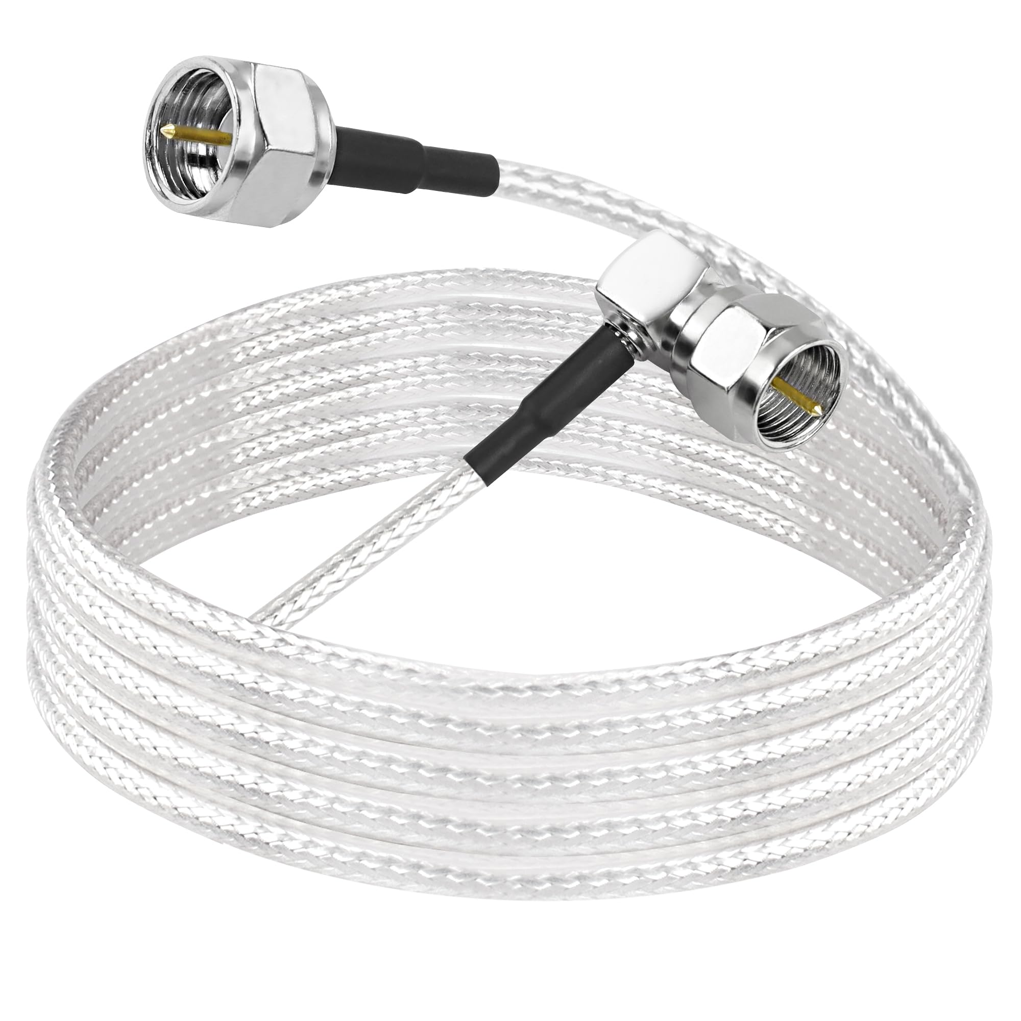 Photo 1 of MEIRIYFA F Type Coaxial Right Angle Connector Cable,90° Angled to Straight F Type Male RG316 Digital RF Coax Cable Cord for HDTV, CATV, Modem, Satellite Receivers (6.6FT)