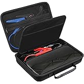 Canboc Hard Carrying Case for Halo Bolt Ultimate 2.0 3.0/ Halo Bolt Ultimate 55500/ Halo Bolt Air+ 1750 Portable Vehicle Jump Starter, Mesh Pocket fit Jump Cables, AC Outlet, Charger, Black