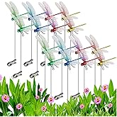 Outdoor Fake Dragonfly Rod Clip,3D Artificial Dragonfly Hat Clips,Outdoor Garden Decor (16pcs)