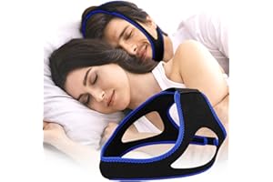 RAVIAD Anti Snoring Chin Strap, Adjustable Anti Snoring Devices, Breathable Stop Snoring Chin Strap Snoring Solution for CPAP Users to Keep Mouth Closed, Chin Strap for Men and Women Reducing Double Chin