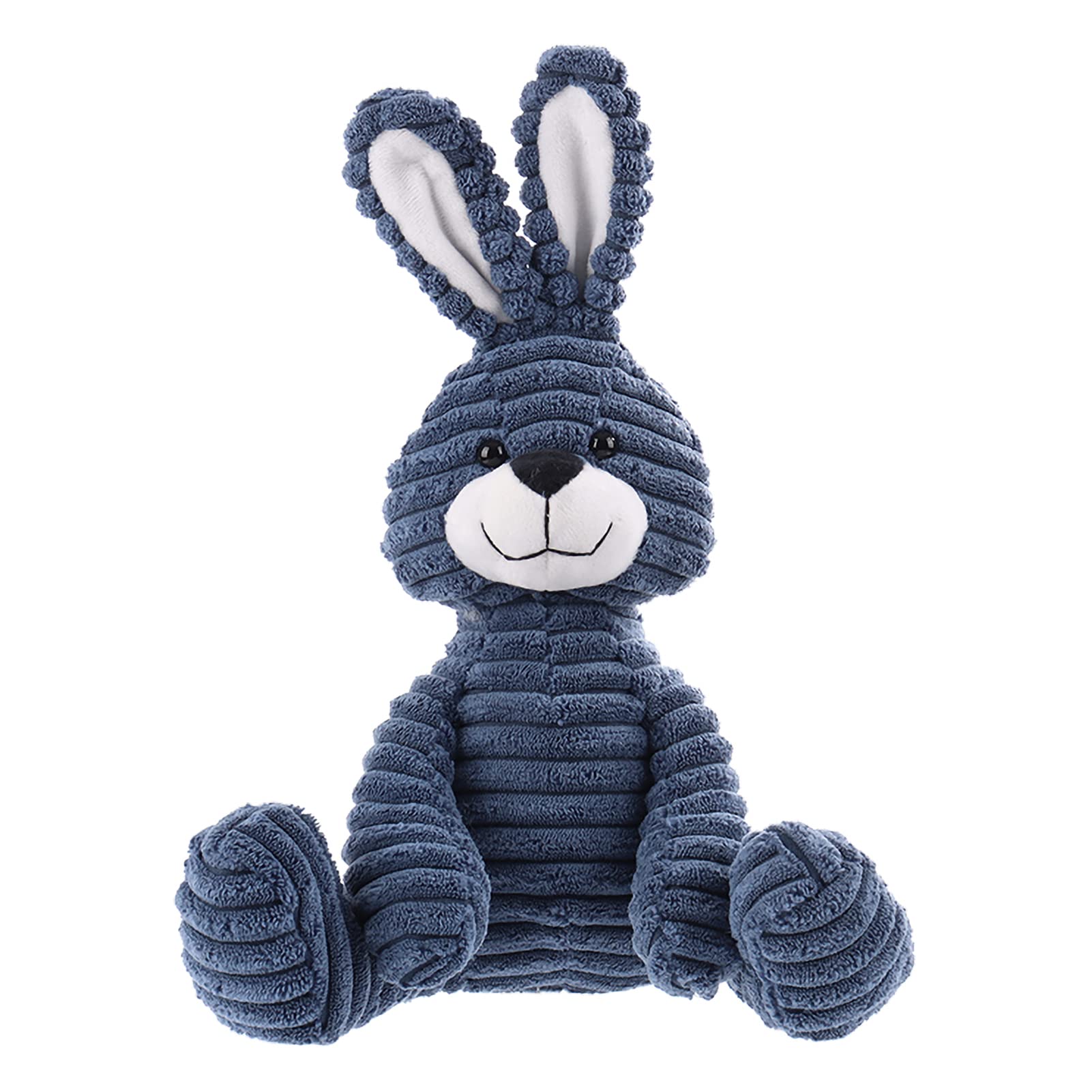 Apricot Lamb Toys Plush Corduroy Rabbit Bunny Stuffed Animal Soft Cuddly Perfect for Child (navy blue Bunny)