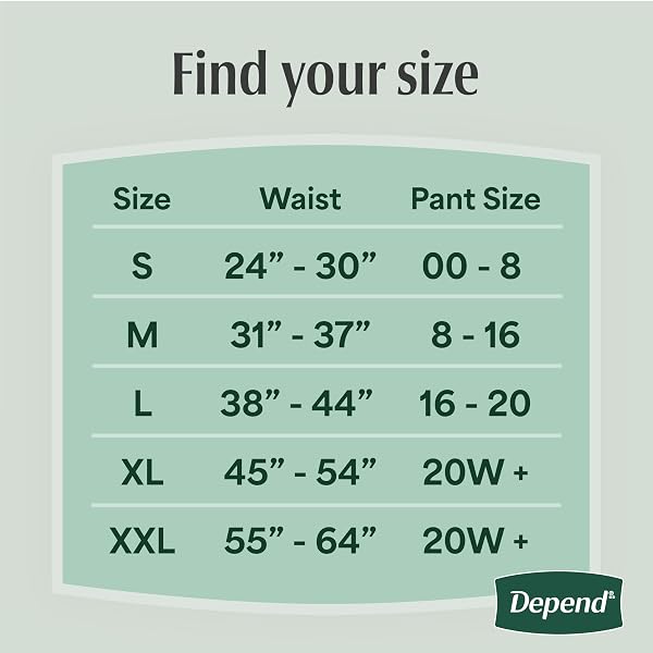 DEPEND FRESH PROTECTION ADULT DIAPERS, INCONTINENCE UNDERWEAR FOR WOMEN, DISPOSABLE, MAXIMUM, LARGE, BLUSH, 17 COUNT, PACKAGING MAY VARY