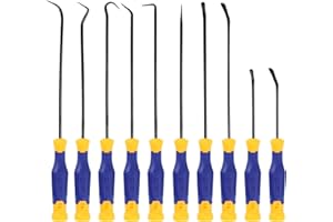 SUNHZ MCKP 10 PCS Hook and Pick Set, Precision Automotive Hook Set, O-Ring Pick Tool Set for Car Auto Oil Seal/O-Ring Seal Gasket Mini Precision Hooks Puller Remover