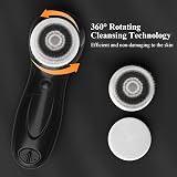 TOUCHBeauty Men's Facial Cleansing Brush Electric Face Wash w/ Stand 3 Heads 2 view 5