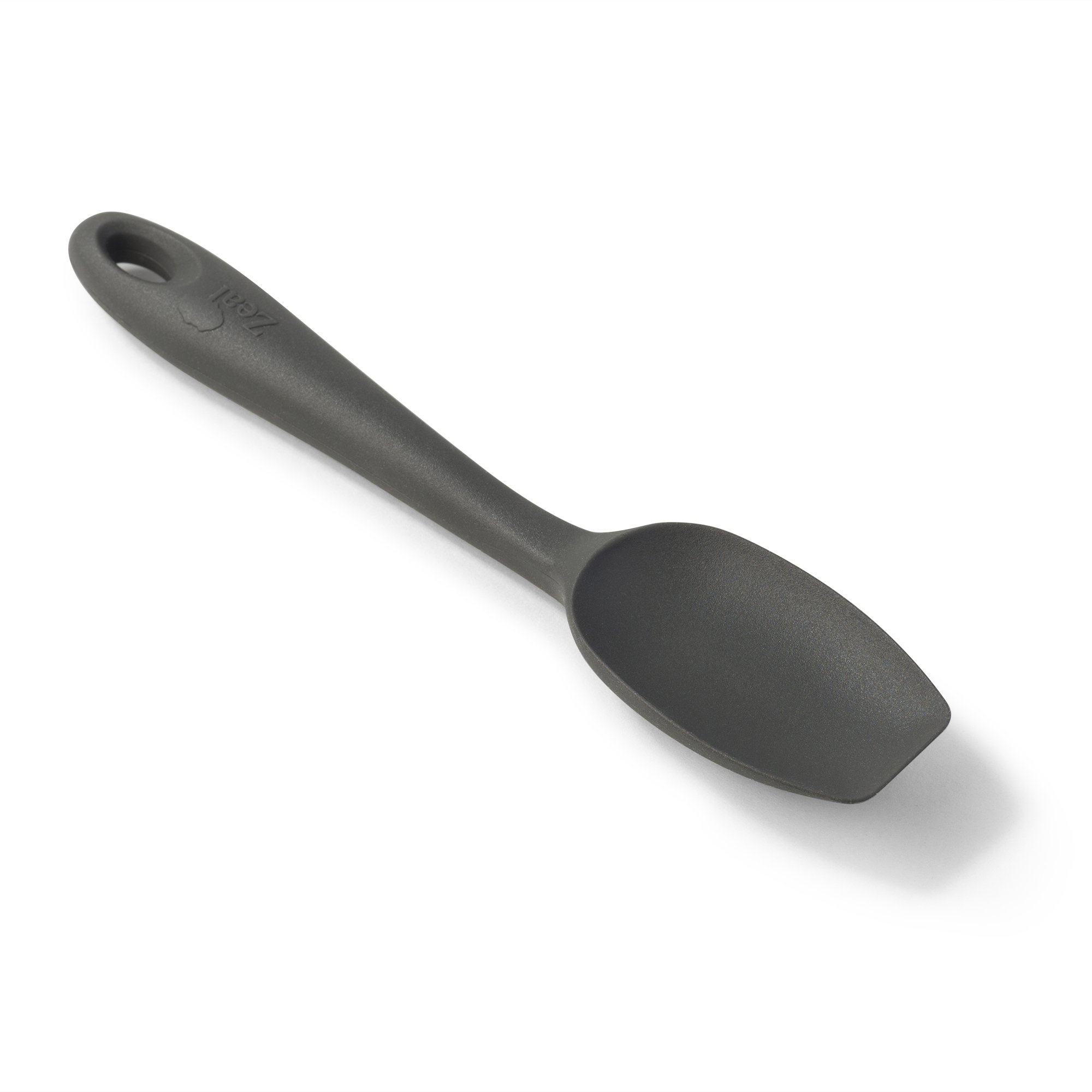 Zeal J221T Scratch Non-Stick Spatula Spoon Small (7”/20cm), Silicone, Dark Grey, 7-Inch