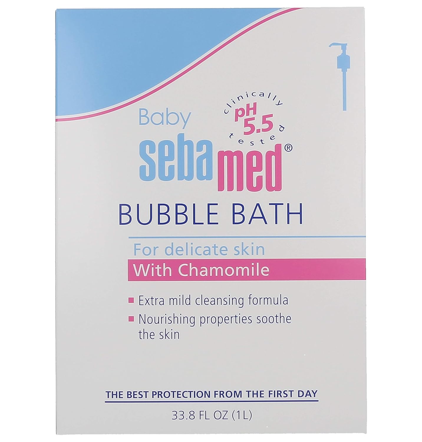 Sebamed No Tears No Phthalates Baby Bubble Bath with Pump, 1 L : Baby