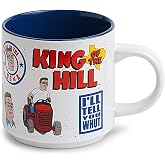 Silver Buffalo King Of The Hill Episode Icons Single Stackable Ceramic Mug | Coffee Cup For Tea, Cocoa, Beverages | Holds 13 Ounces