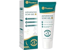 PUMKOT Silicone Scar Gel Scar Cream, Advanced Scar Gel for Surgical Scars, Scar Removal Cream for Stretch Marks, Keloid Bump Removal, Burns, Acne, Old and New Scars, 1.7 oz(50g)