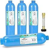 OULEME RV Water Filter, Inline Water Hose Filter for Camper, Travel Trailer, Marine, Garden, Pool, NSF Certified, Reduces Bad Taste, Odors, Chlorine, 4-Pack