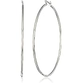 GUESS Silvertone Metal Hoop Earrings