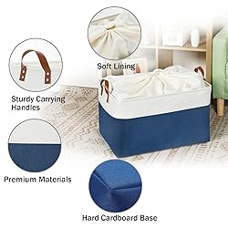 DULLEMELO 2-Pack Extra Large Blanket Basket Fabric