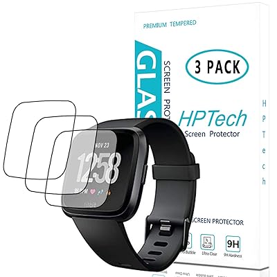 Amazon Fitbit Versa Tempered Glass Screen Protector HPTech Fitbit