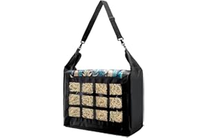 B BLOOMOAK Bloomoak Hay Bag for Horses,Heavy Duty Tote Storage Net with Super Tough Bottom for Horse/Donkey/Goat for Camping Trips, Easy to Fill and Hang with Extra Large Opening