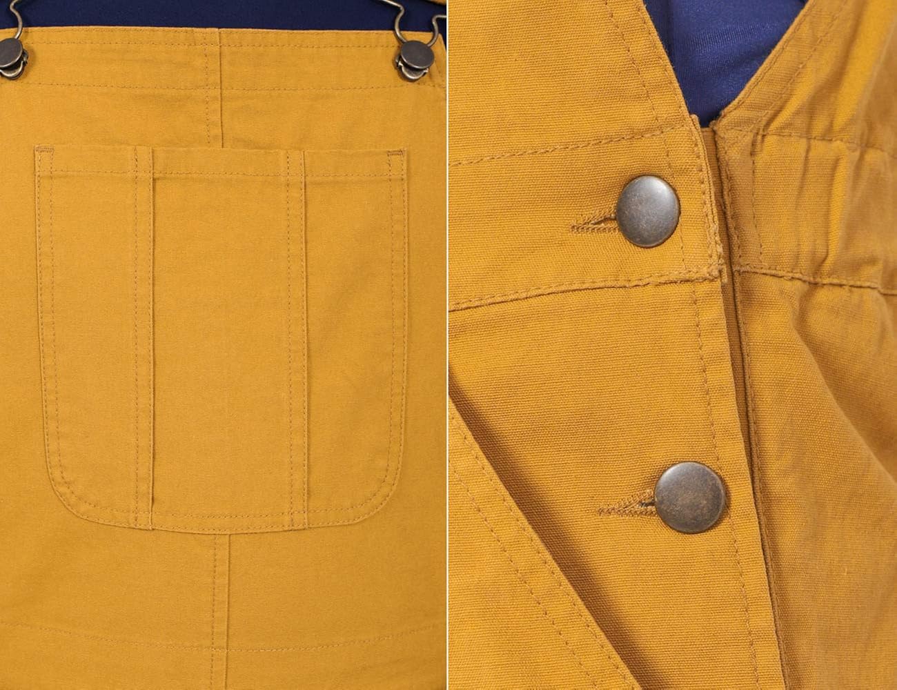 DISHANG Men's Bib Overalls with Adjustable Front Suspenders and Functional Pockets: Clothing