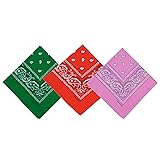 cocopuss 22"X22" Cotton Bandanas for Men & Women